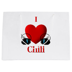 Bolsa De Regalo Grande I Heart Chili