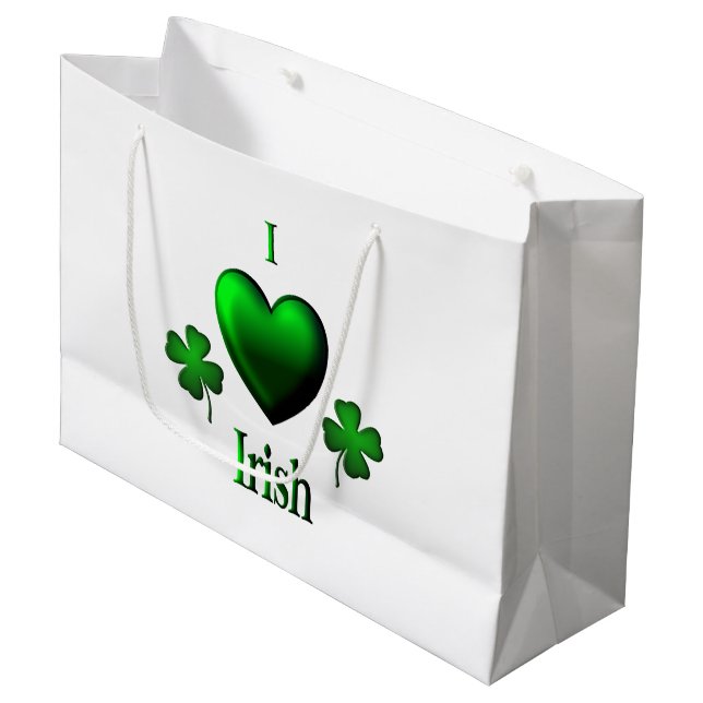 Bolsa De Regalo Grande I Heart Irish (Angulo Anverso)