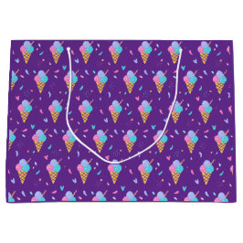 Bolsa De Regalo Grande Ice Cream Cones Design 