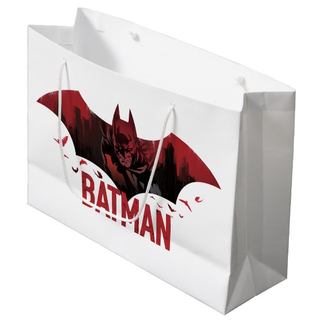 Bolsa De Regalo Grande Icono de Batman Crimson Gotham (Angulo Anverso)
