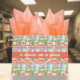 Bolsa De Regalo Grande Icono de veterinario profesional diseñado