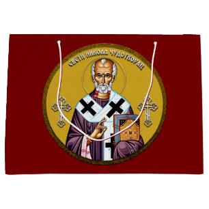 Bolsa De Regalo Grande icono ortodoxo de San Nicolás 02