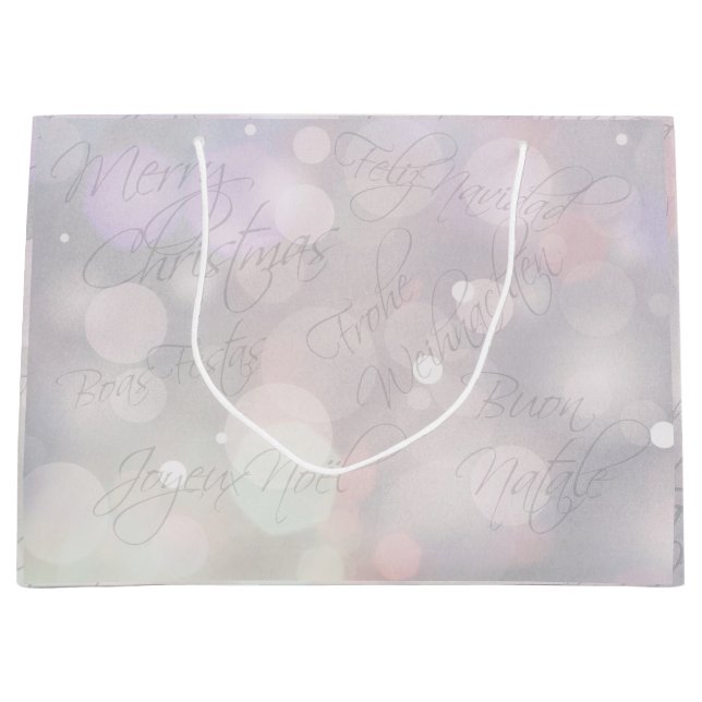 Bolsa De Regalo Grande "Idiomas Navidades" (Anverso)