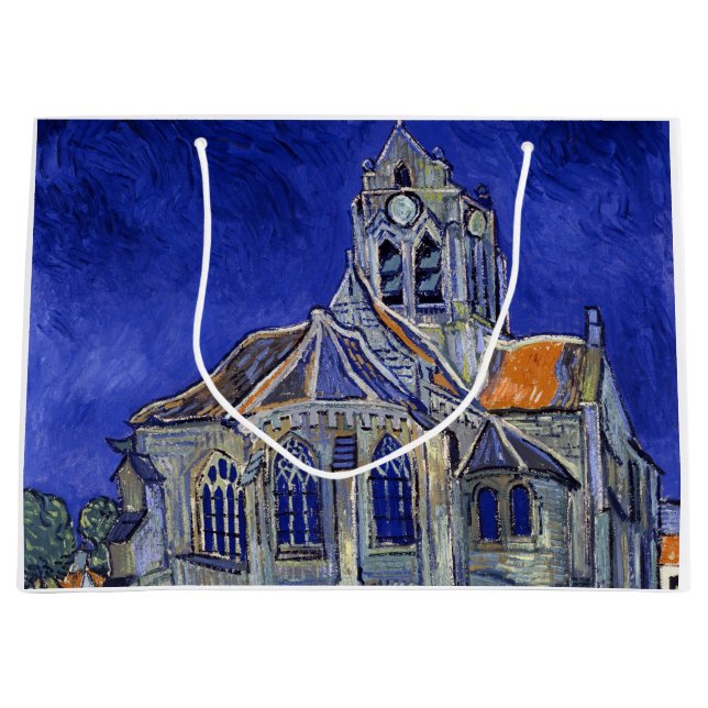 Bolsa De Regalo Grande Iglesia de Auvers, Van Gogh (Anverso)