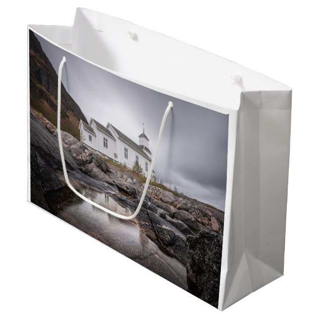 Bolsa De Regalo Grande Iglesia de Gimsoy Lofoten Noruega (Angulo Anverso)