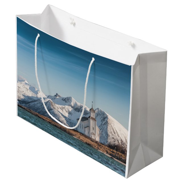 Bolsa De Regalo Grande Iglesia de Gimsoy Lofoten Noruega (Angulo Anverso)
