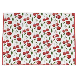 Bolsa De Regalo Grande Ilustracion acuarela de cerezas dulces