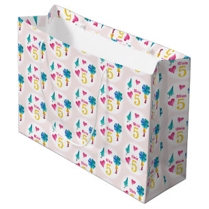 Bolsa De Regalo Grande Ilustracion acuarela de Cute Umbrella Chica