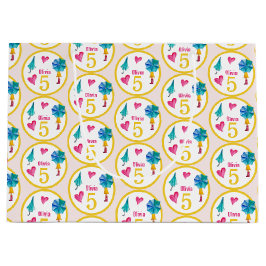 Bolsa De Regalo Grande Ilustracion acuarela de Cute Umbrella Chica