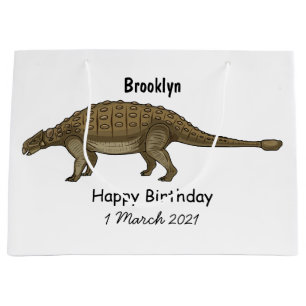 Bolsa De Regalo Grande Ilustración de dibujos animados de Ankylosaurus