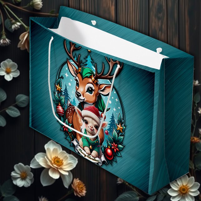 Bolsa De Regalo Grande Ilustracion de Navidades alegres e invitantes (Subido por el creador)