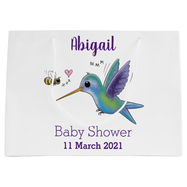 Bolsa De Regalo Grande Ilustracion de personalizado de abejas (Anverso)