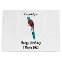 Ilustracion de personalizado de aves quetzales res