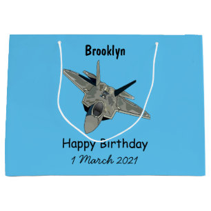Bolsa De Regalo Grande Ilustracion de personalizado de aviones de combate