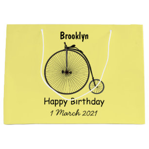 Bolsa De Regalo Grande Ilustracion de personalizado de bicicletas de alta