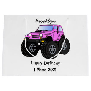 Bolsa De Regalo Grande Ilustracion de personalizado de camiones gigantes