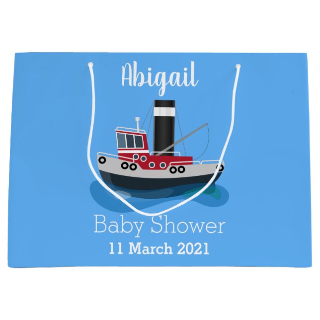 Bolsa De Regalo Grande Ilustracion de personalizado de embarcaciones de a (Anverso)