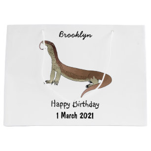 Bolsa De Regalo Grande Ilustracion de personalizado de lagarto de monitor