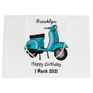 Bolsa De Regalo Grande Ilustracion de personalizado de motocicletas con c