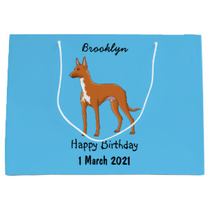 Bolsa De Regalo Grande Ilustracion de personalizado de perro perrito