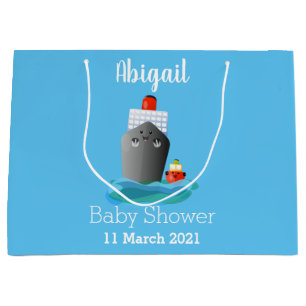Bolsa De Regalo Grande Ilustracion de personalizado de remolcador de barc