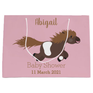 Bolsa De Regalo Grande Ilustracion de personalizado del pony de Shetland