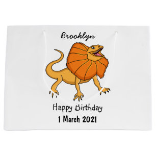 Bolsa De Regalo Grande ilustracion de personalizado naranja