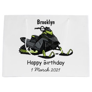 Bolsa De Regalo Grande Ilustracion de personalizado para motos de nieve