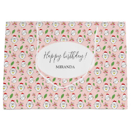 Bolsa De Regalo Grande Ilustracion de pollo Personalizado