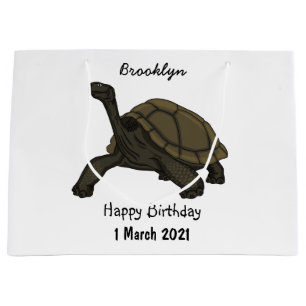 Bolsa De Regalo Grande Ilustracion de tortugas terrestres de Galápagos