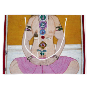 Bolsa De Regalo Grande Ilustración de Yoga Chakra para Meditación
