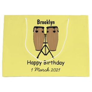 Bolsa De Regalo Grande Ilustracion personalizado Bongo drum