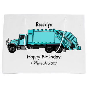 Bolsa De Regalo Grande Ilustracion personalizado de camión de basura
