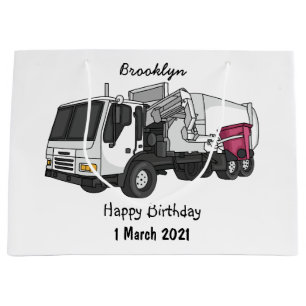 Bolsa De Regalo Grande Ilustracion personalizado de camión de basura