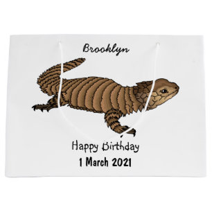 Bolsa De Regalo Grande Ilustracion personalizado de lagarto de Armadillo