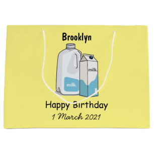 Bolsa De Regalo Grande Ilustracion personalizado de leche