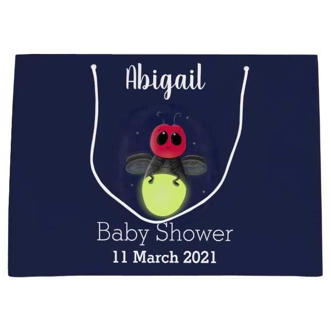 Bolsa De Regalo Grande Ilustracion personalizado de luciérnaga de bichos  (Anverso)