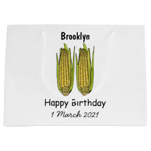 Bolsa De Regalo Grande Ilustracion personalizado de maíz