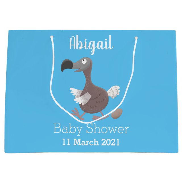 Bolsa De Regalo Grande Ilustracion personalizado de pájaro dodo gracioso (Anverso)