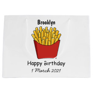 Bolsa De Regalo Grande Ilustracion personalizado de patatas fritas