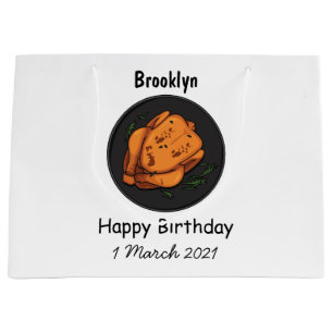 Bolsa De Regalo Grande Ilustracion personalizado de pollo asado