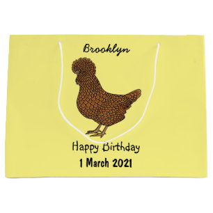 Bolsa De Regalo Grande Ilustracion personalizado de pollo polaco Chamois