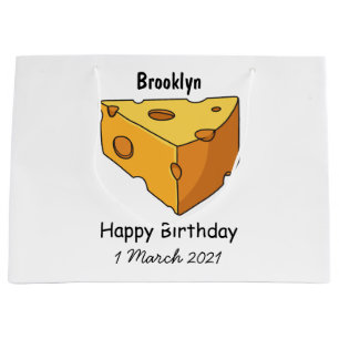 Bolsa De Regalo Grande Ilustracion personalizado de queso