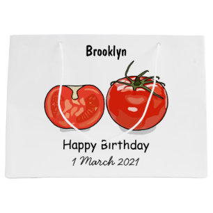 Bolsa De Regalo Grande Ilustracion personalizado de tomate