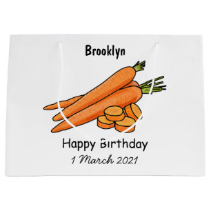 Bolsa De Regalo Grande Ilustracion personalizado de zanahoria