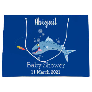 Bolsa De Regalo Grande Ilustracion personalizado pescador hambriento de b
