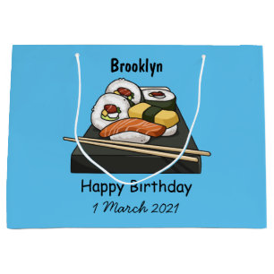 Bolsa De Regalo Grande Ilustracion personalizado Sushi