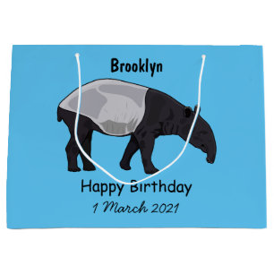 Bolsa De Regalo Grande Ilustracion personalizado Tapir