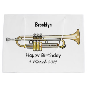 Bolsa De Regalo Grande Ilustracion personalizado Trumpet