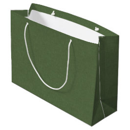 Bolsa De Regalo Grande Imagen de textura de lino verde bosque con marco d